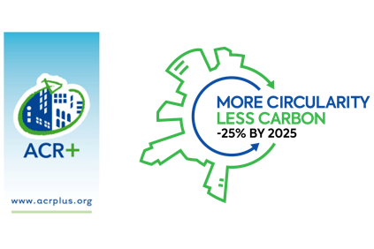 ACR+ and More Circularity Less Carbon logos