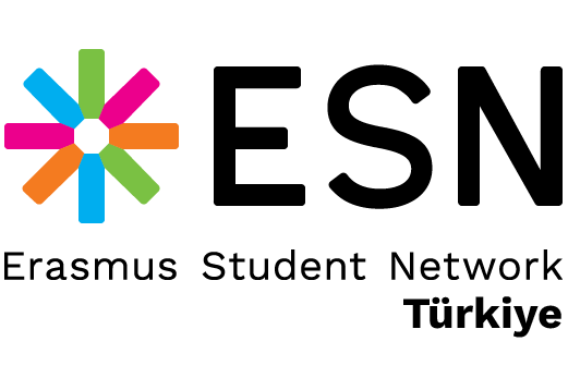 This logo belongs to Erasmus Student Network (ESN) Türkiye. It features ESN's iconic colorful star symbol along with the black text ESN and Türkiye.