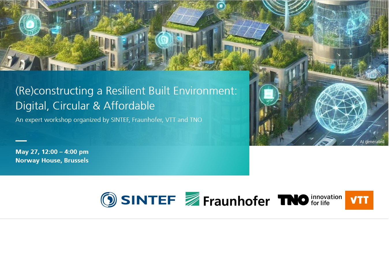 A futuristic cityscape with green rooftops, solar panels, and digital overlays, symbolizing sustainability, smart tech, and circular economy.