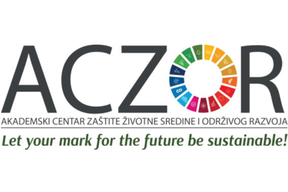 Acronym of the name of the organization with the letter o in the colors of the 17 Sustainable Development Goals.