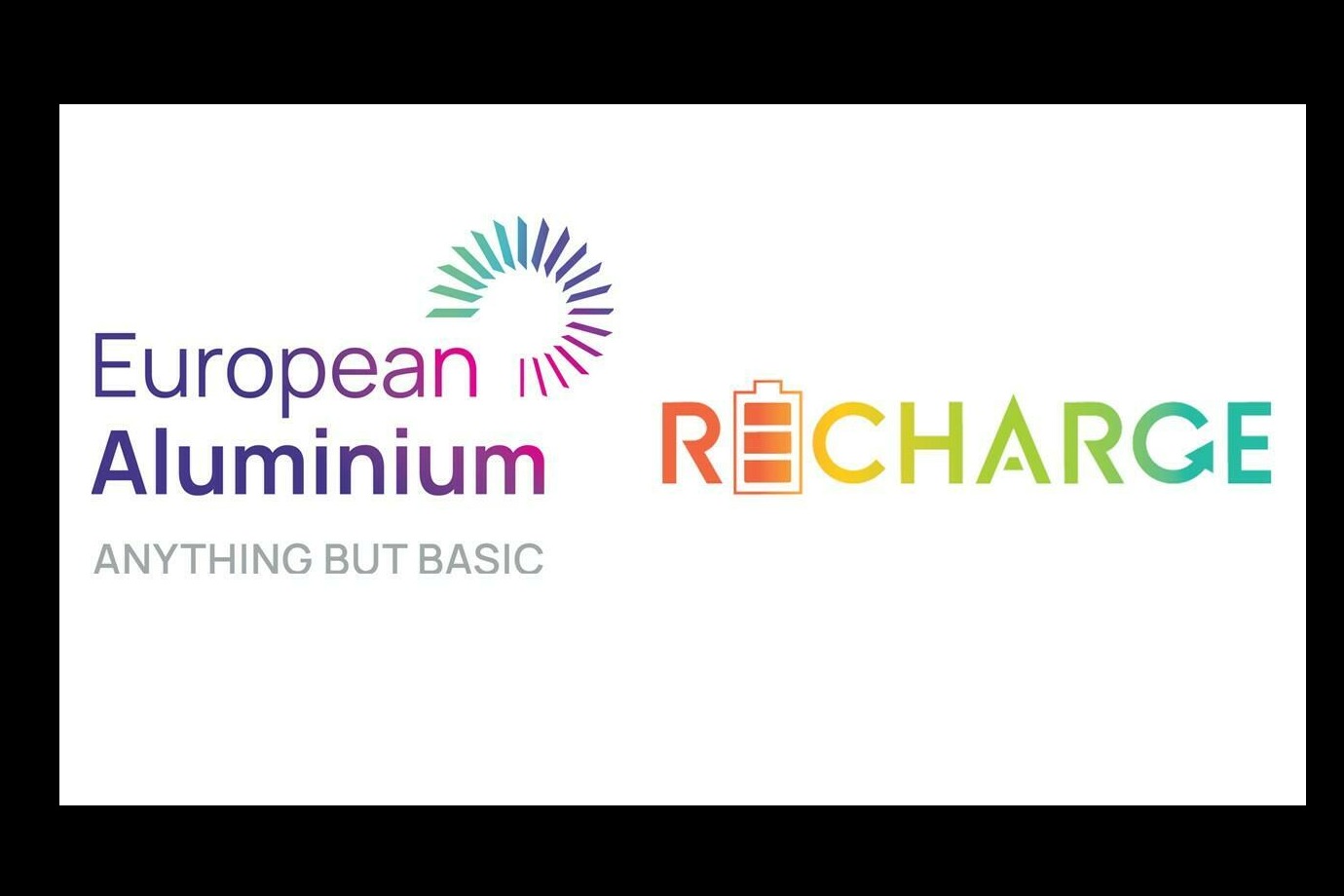 The logos are of European Aluminium and RECHARGE