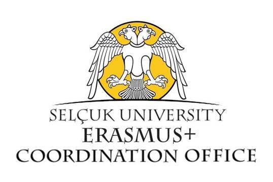 The Selcuk University Erasmus+ Coordination Office logo symbolizes strength, unity, and academic prestige, reflecting the office's role in fostering i