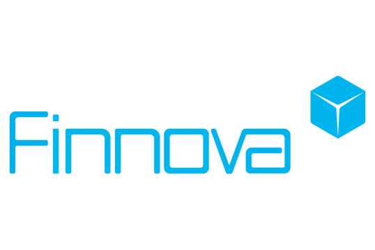 Blue logo with a transparent background.