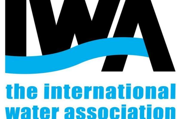 IWA written in black, and INTERNATIONAL WATER ASSOCIATION written in blue